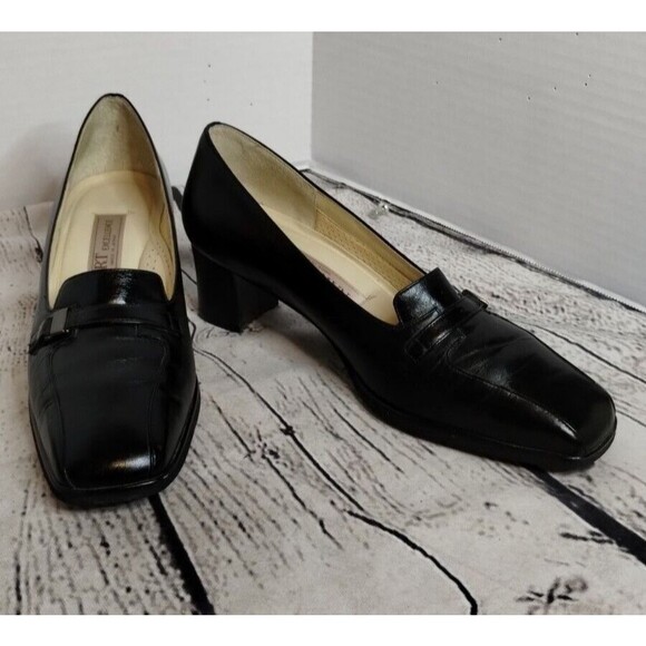 NART Excellence Made in Japan Pumps Low Chunky Heel  Size 6.5 Narrow (23.5 EEE) - Picture 4 of 10